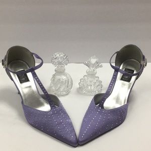 NEW Summer Rio Satin & Crystal Heels NWOT